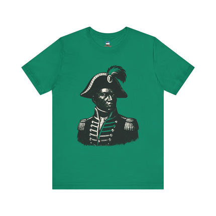 Historical Haitian Hero Tee Vintage Black & White Portrait Unisex Cultural Heritage T-Shirt