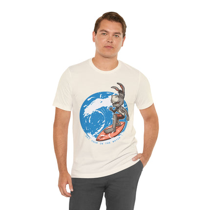 Playful surfing donkey character with tropical personality Bold ocean wave artwork with bright beach energy Funny open ended phrase that creates conversation Perfect for beach lovers, vacation outfits...