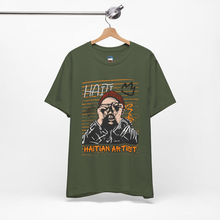 Haitian Artist Graphic T-Shirt Celebrate Haitian Creativity and Urban Culture Unisex Jersey Short Sleeve Tee - CreoleSizzle