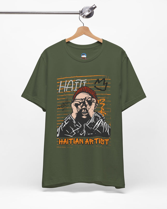 Haitian Artist Graphic T-Shirt Celebrate Haitian Creativity and Urban Culture Unisex Jersey Short Sleeve Tee - CreoleSizzle