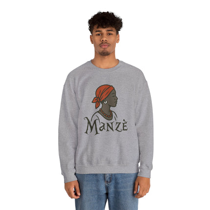 Mazè Haitian Women’s Strength Sweatshirt Cultural Empowerment Series Unisex Crewneck Sweatshirt