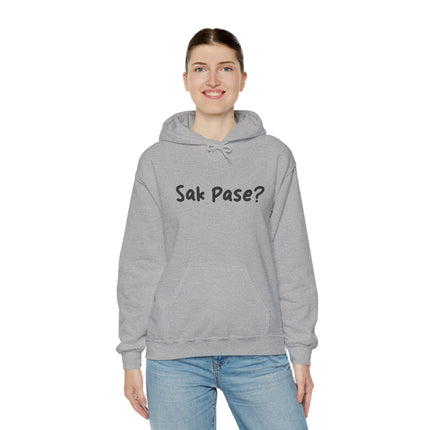 Sak Pasè? Haitian Greeting Hoodie Cultural Streetwear Unisex Premium Hooded Sweatshirt Caribbean Pride Series