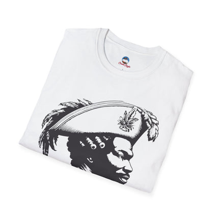 Haitian Revolutionary Thinker Tee Vintage Side-Profile Portrait Unisex Cultural Heritage T-Shirt
