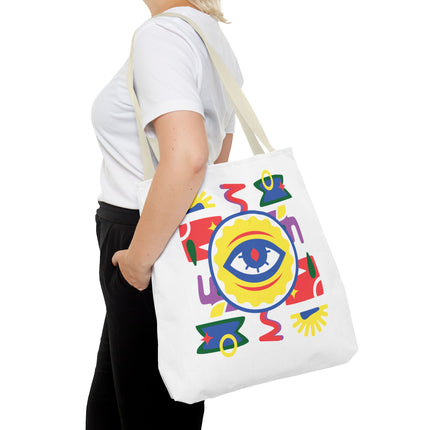 Vodou Eye Haitian Spiritual Art Tote Afro-Haitian Mysticism Design - CreoleSizzle