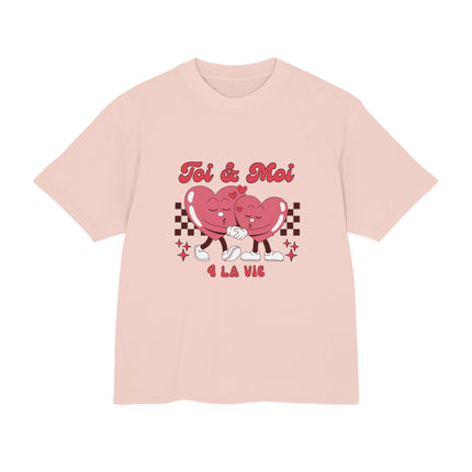 Toi & Moi 4 La Vie – Haitian Valentine's Day T-Shirt | Romantic Valentines Gift Idea Unisex Urban Heavy Tee - CreoleSizzle
