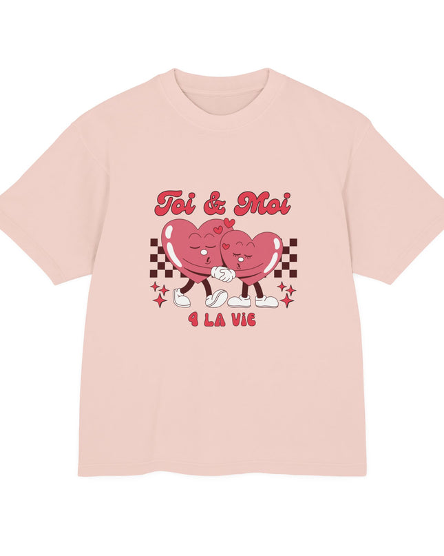 Toi & Moi 4 La Vie – Haitian Valentine's Day T-Shirt | Romantic Valentines Gift Idea Unisex Urban Heavy Tee - CreoleSizzle