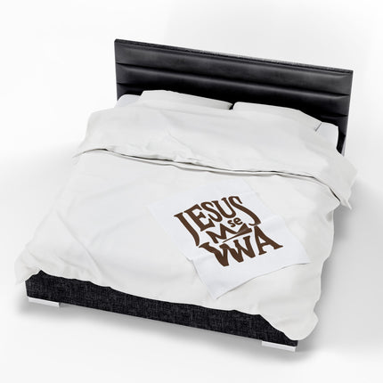 Jezi se Wa Premium Plush Blanket Haitian Faith and Cultural Pride - CreoleSizzle