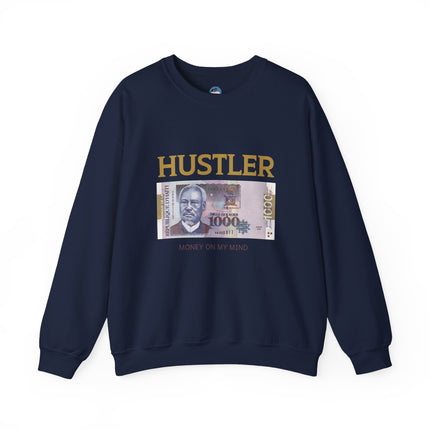 Haitian Hustler Crewneck Sweatshirt Unisex Entrepreneur Streetwear Bold Banknote Graphic Pullover