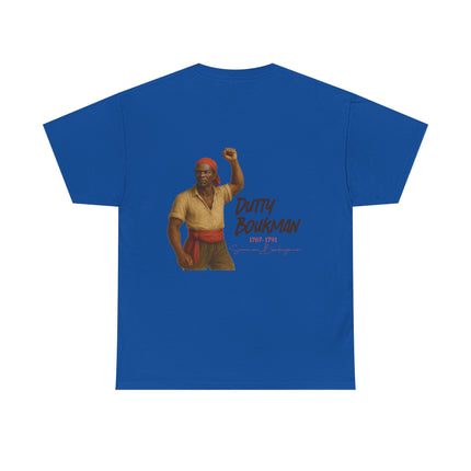 Dutty Boukman Unisex Cotton Tee Afrocentric Heritage Shirt Revolutionary Design History Lover’s Gift Inspirational T-Shirt