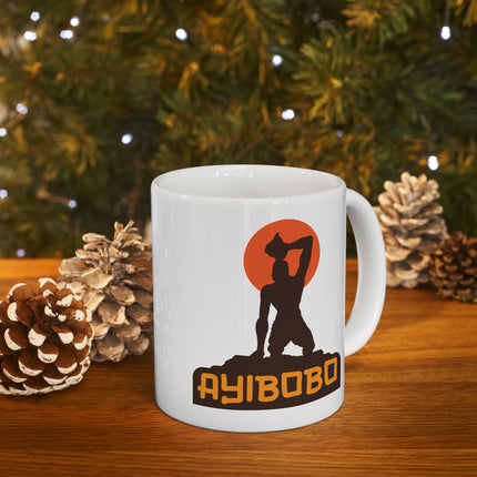 Ayibobo Maroon Warrior Call Premium Mug Haitian Ancestral Strength & Spiritual Heritage - CreoleSizzle