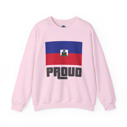 Proud Haitian Heritage Flag Sweatshirt Cultural Pride Series Unisex Premium Crewneck Proud Haitian Sweatshirt