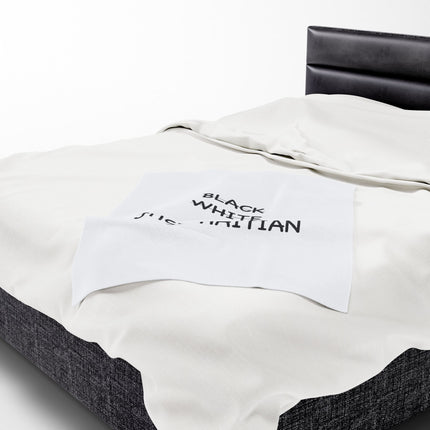 No Black. No White. Just Haitian. Premium Plush Blanket Unity and Identity Statement Piece - CreoleSizzle