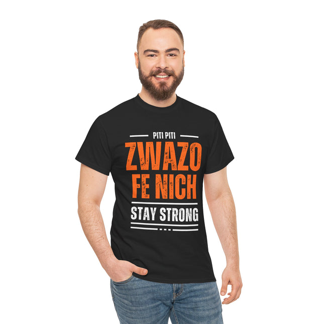 Piti Piti Zwazo Fe Nich T-Shirt – Haitian Proverb Tee, Stay Strong Motivational Shirt, Unisex Cotton Comfort Fit - CreoleSizzle