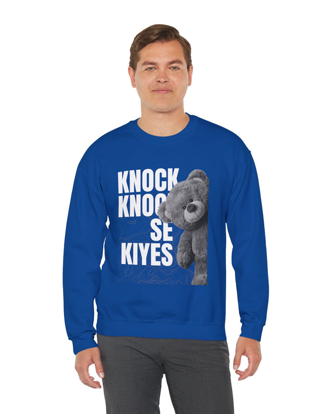 Knock Knock Se Kiyes Sweatshirt Haitian Creole Humor Cozy & Bold Design Bold Haitian Pride Shirt for Cultural Heritage - CreoleSizzle