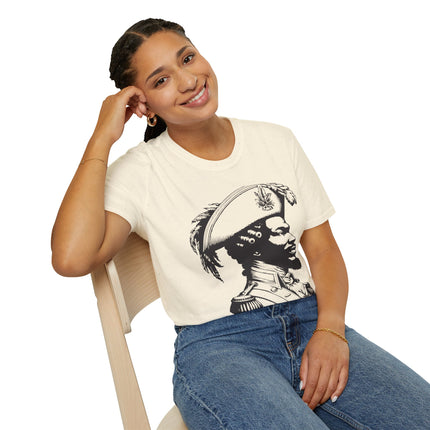 Haitian Revolutionary Thinker Tee Vintage Side-Profile Portrait Unisex Cultural Heritage T-Shirt
