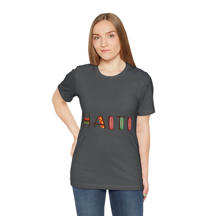 Lakou Vibes Vibrant Haiti Graphic Tee Cultural Pride Series Unisex Short Sleeve Casual Summer Outfit, Travel Souvenir