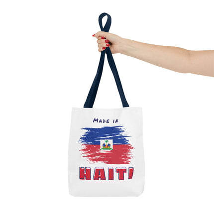 Made in Haiti Tote Bag – Haitian Flag Design Shopping Bag – Durable, Stylish Cultural Accessory - CreoleSizzle