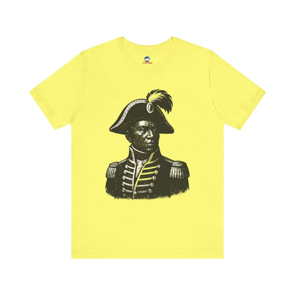 Historical Haitian Hero Tee Vintage Black & White Portrait Unisex Cultural Heritage T-Shirt