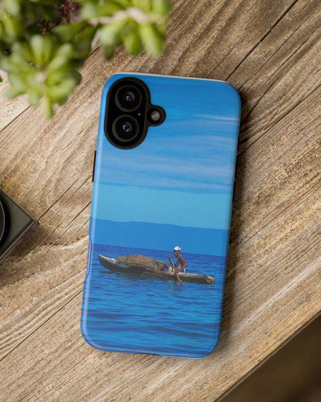 Haitian Fisherman Phone Case – Coastal Art Design – Durable, Stylish Caribbean Inspired Case - CreoleSizzle