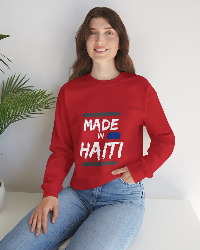 Made in Haiti Unisex Crewneck Sweatshirt – Haitian Pride Sweater, Heritage Clothing, Comfortable Heavy Blend Pullover - CreoleSizzle