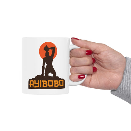 Ayibobo Maroon Warrior Call Premium Mug Haitian Ancestral Strength & Spiritual Heritage - CreoleSizzle