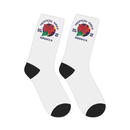 Tropical Vibes Hibiscus Limited Caribbean Edition Mid Length Socks Heritage Summer Drop