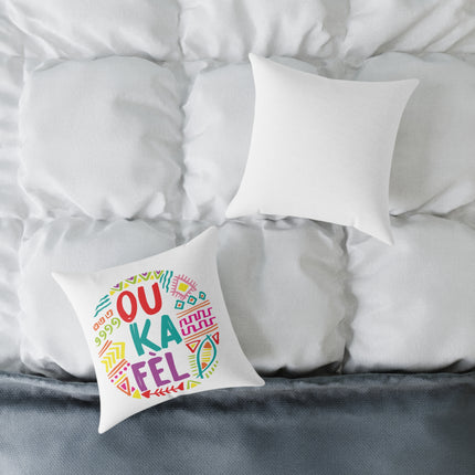Ou Ka Fè’l Motivational Creole Pillow Haitian Affirmation Art Bright Diaspora Design - CreoleSizzle
