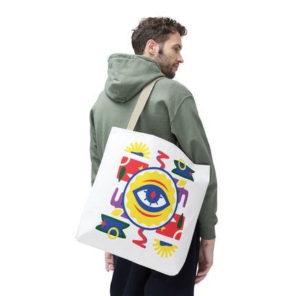 Vodou Eye Haitian Spiritual Art Tote Afro-Haitian Mysticism Design - CreoleSizzle