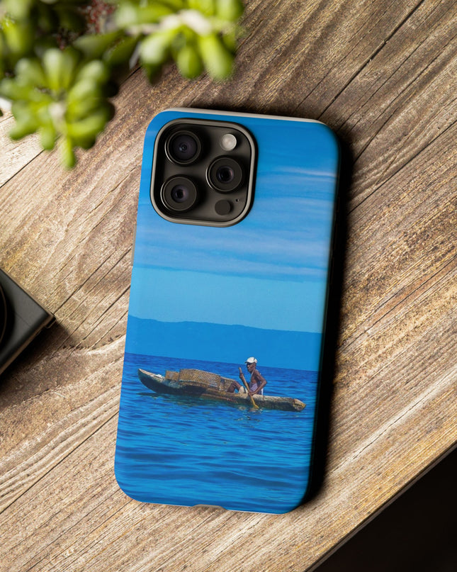 Haitian Fisherman Phone Case – Coastal Art Design – Durable, Stylish Caribbean Inspired Case - CreoleSizzle