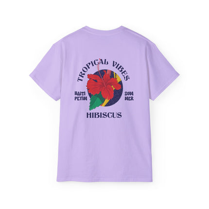 Tropical Vibes Tee Hibiscus Spirit Edition Caribbean-Inspired Graphic T-Shirt Unisex Summer Wear