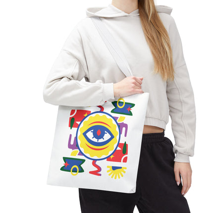 Vodou Eye Haitian Spiritual Art Tote Afro-Haitian Mysticism Design - CreoleSizzle