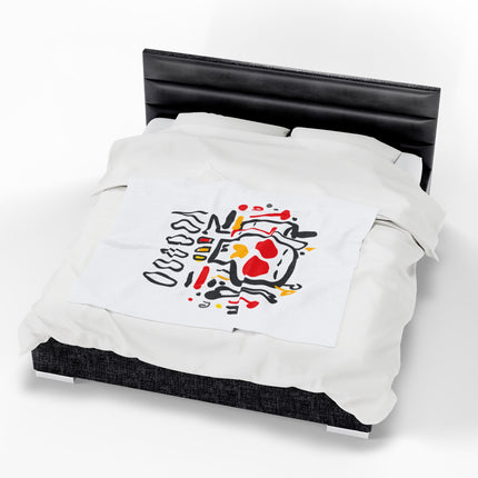 Haitian Vodou Heritage Plush Blanket Bold Afro-Spiritual Art and Cultural Symbolism - CreoleSizzle