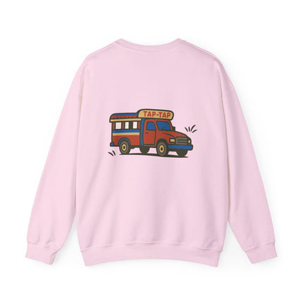 The Tap-Tap Chronicles Haitian Street Vibes Sweatshirt Caribbean Heritage Series Unisex Heavy Blend™ Crewneck