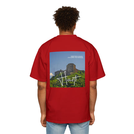 The Citadelle Spirit Tee Oversized Haitian Heritage Statement Shirt Men’s Premium Streetwear, Graphic Tee Haitian Street Vibes Graphic on Back