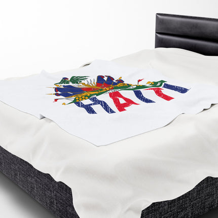 Haitian Flag Ayiti Heritage Plush Blanket Limited Cultural Pride Edition - CreoleSizzle