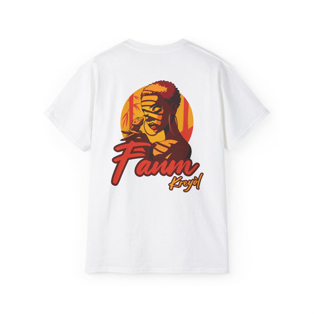Fanm Kreyòl Power Tee Fall Fashion Haitian Heritage Series Stylish Unisex Ultra Cotton T-Shirt, Trendy Apparel