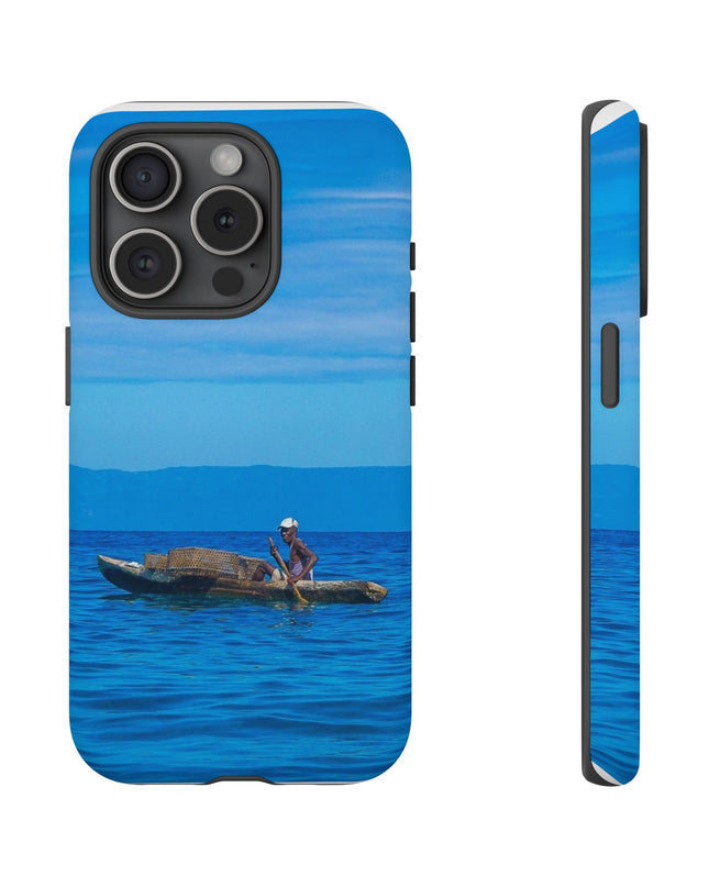 Haitian Fisherman Phone Case – Coastal Art Design – Durable, Stylish Caribbean Inspired Case - CreoleSizzle