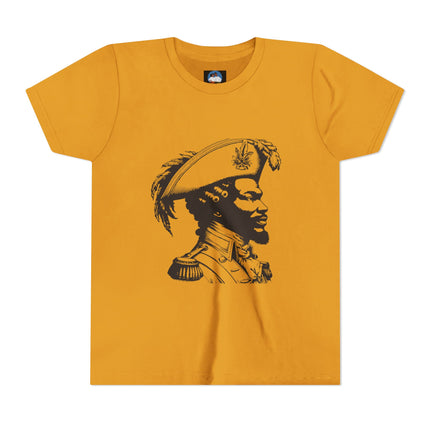 Youth Historical Figure T-Shirt Haitian Freedom Fighter Graphic Tee Black History Month Kids Apparel Cultural Heritage Gift