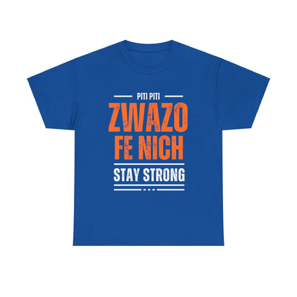 Piti Piti Zwazo Fe Nich T-Shirt – Haitian Proverb Tee, Stay Strong Motivational Shirt, Unisex Cotton Comfort Fit - CreoleSizzle