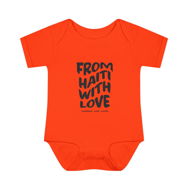 From Haiti With Love Infant Bodysuit Heritage Baby Apparel Premium Newborn Outfit Newborn Baby Clothing
