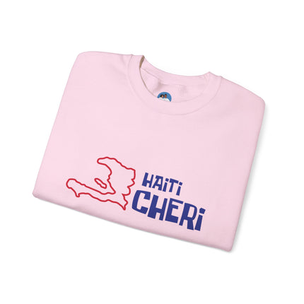 Haiti Chéri Tropical Island Nostalgia Sweatshirt Playful Heritage Design Unisex Cozy Crewneck Sweatshirt