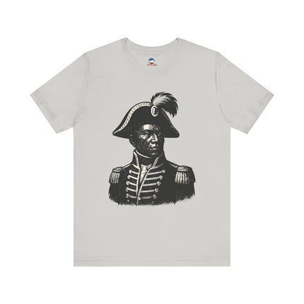 Historical Haitian Hero Tee Vintage Black & White Portrait Unisex Cultural Heritage T-Shirt