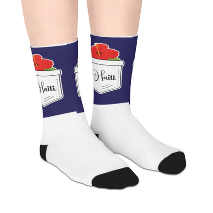 Hibiscus Pocket Haiti Limited Heritage Edition Mid length Socks Collector’s Design