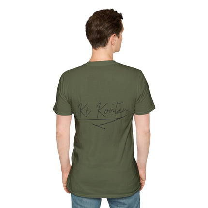Kè Kontan Happy Heart Minimalist T-Shirt Creole Joy Collection Unisex Softstyle Tee
