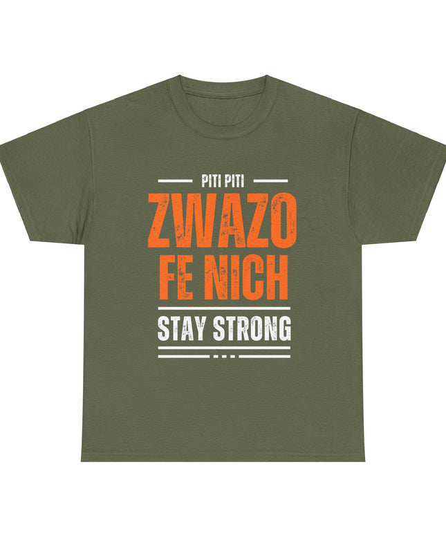 Piti Piti Zwazo Fe Nich T-Shirt – Haitian Proverb Tee, Stay Strong Motivational Shirt, Unisex Cotton Comfort Fit - CreoleSizzle