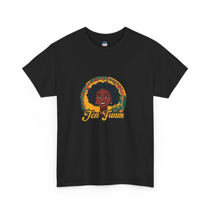 Jèn Fanm Haitian T-Shirt – Bold, Beautiful, and Unapologetically You Inspirational Unisex Heavy Cotton Tee with Haitian Design - CreoleSizzle