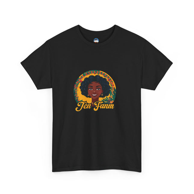 Jèn Fanm Haitian T-Shirt – Bold, Beautiful, and Unapologetically You Inspirational Unisex Heavy Cotton Tee with Haitian Design - CreoleSizzle