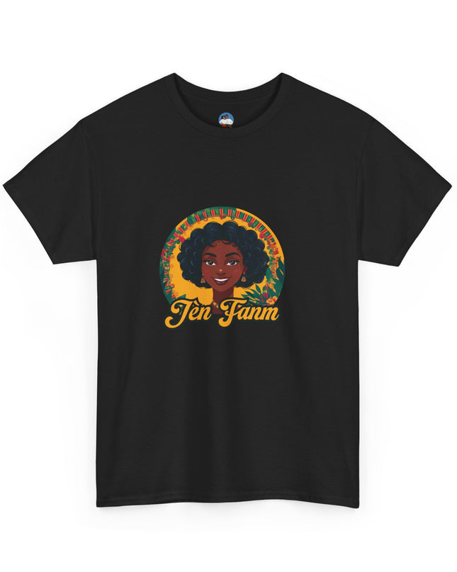Jèn Fanm Haitian T-Shirt – Bold, Beautiful, and Unapologetically You Inspirational Unisex Heavy Cotton Tee with Haitian Design - CreoleSizzle