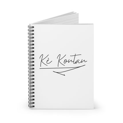 Kè Kontan Gratitude Journal A Notebook for Joy And Contentment Minimalist Creole Spiral Notebook