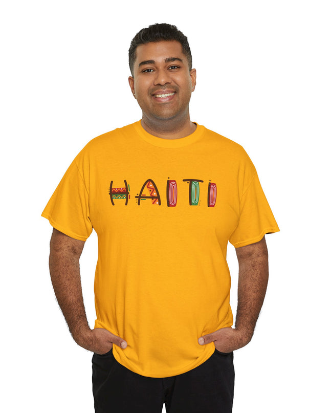 Haiti in Color Limited Heritage Drop Tee Artistic Creole Typography